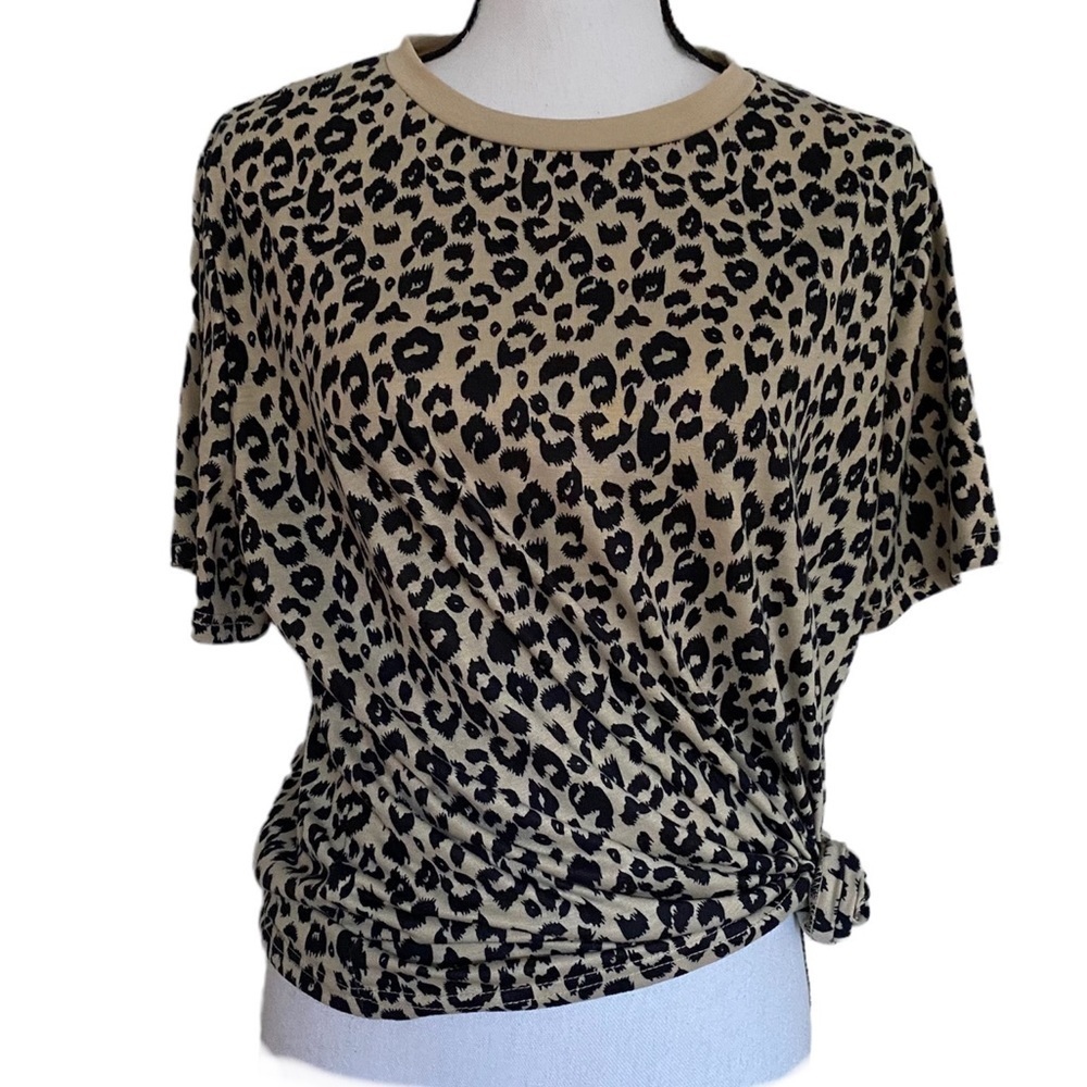 Blooming Jelly Leopard Print Tee Shirt Size XXL